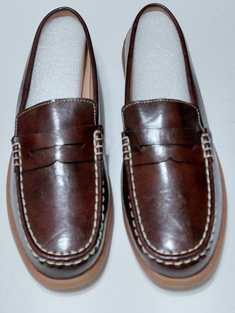 BEAUSEEN  Women's Brown Penny Slip On Loafers Size 11